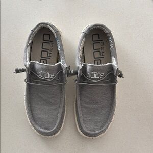 Hey Dude Wally Stretch Iron Casual Shoes